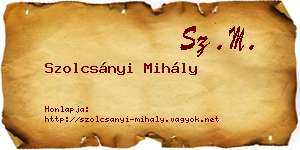 Szolcsányi Mihály névjegykártya